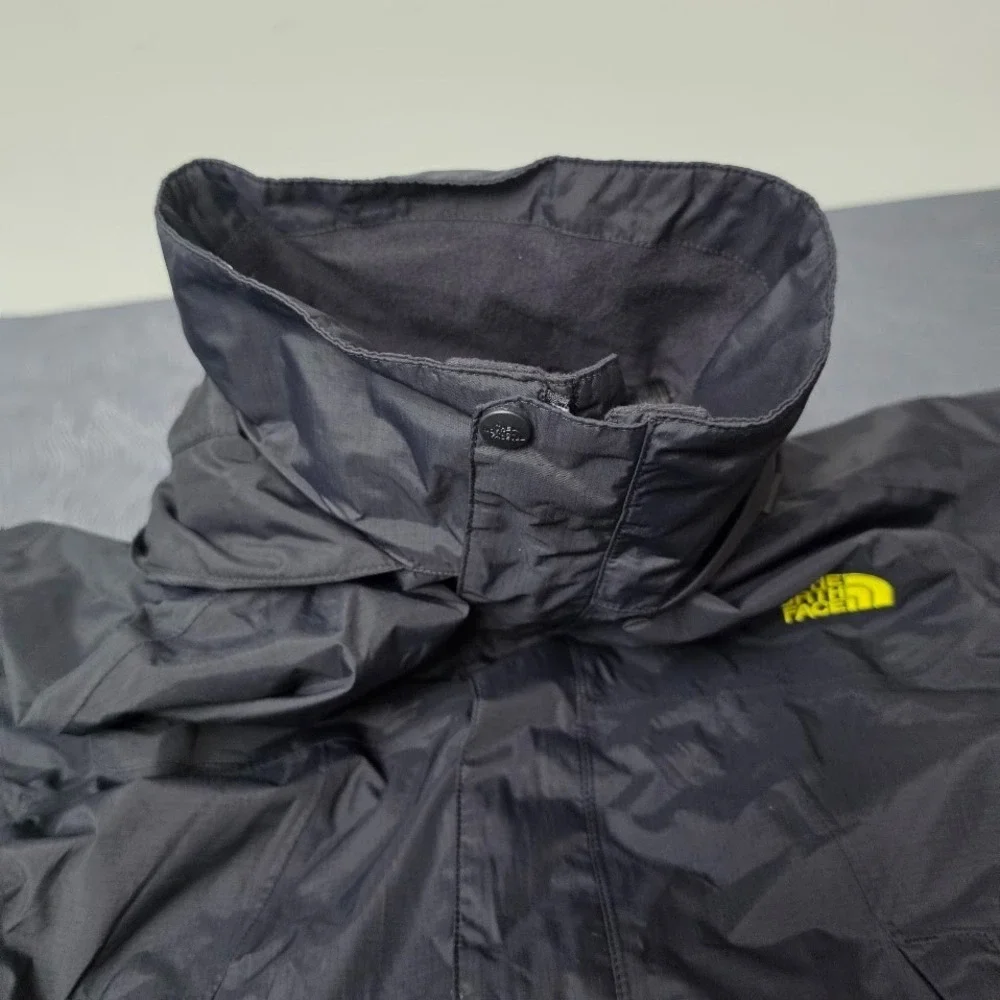 The North Face Resolve 2 Rain Jacket Mens Small Black Yellow Dryvent Hyvent S